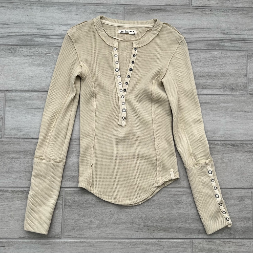 We the Free Nailed It Thermal Henley Oatmeal